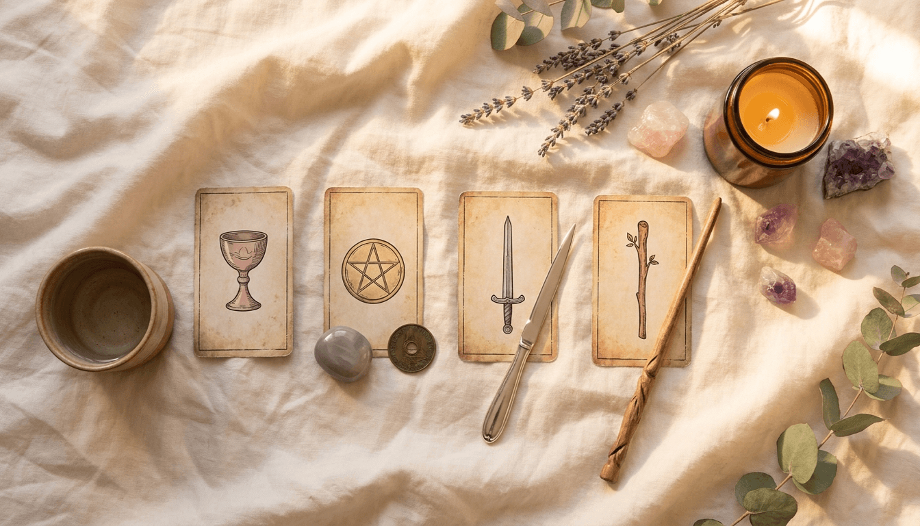 Os 4 naipes do Tarot: copas, ouros, espadas e paus no dia a dia